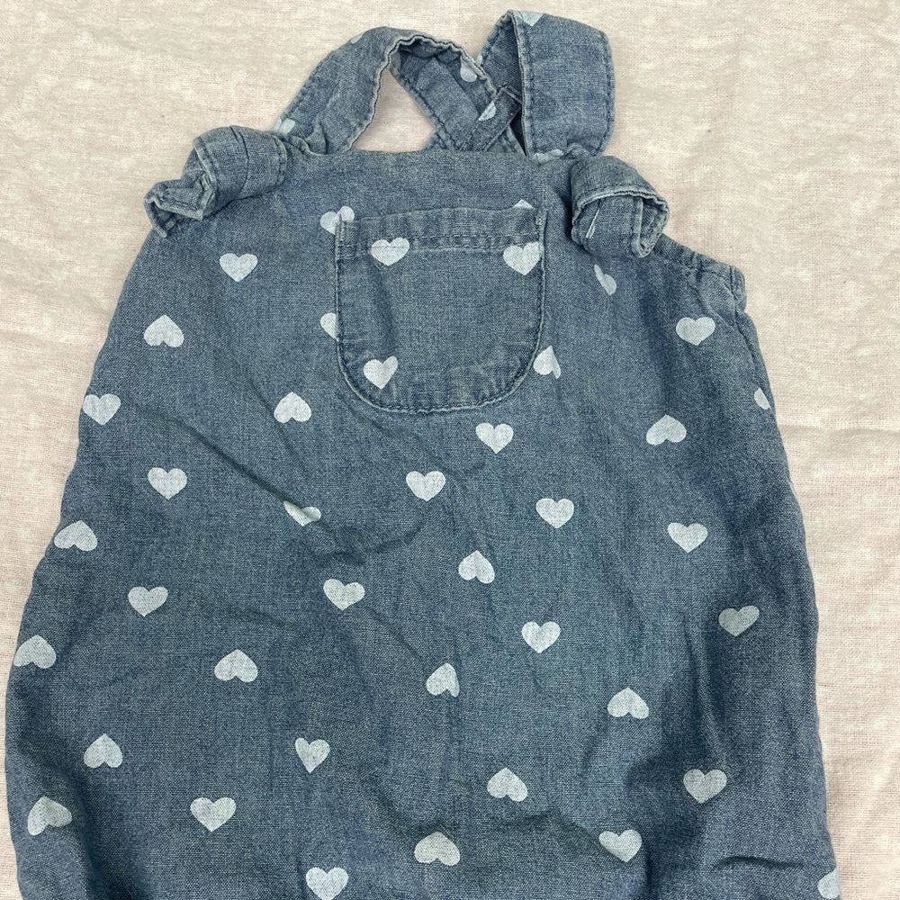 Carters Jean hearts baby girl summer infant romper